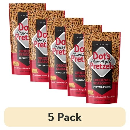 (5 Pack) Dot S Homestyle Original Pretzels 16 Oz Bagged