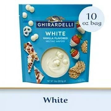 GHIRARDELLI White Vanilla Flavored Melting Wafers (Pack of 24)