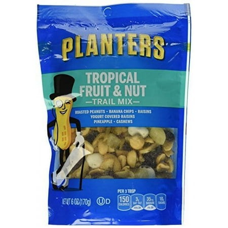 Planters Tropical Fruit & Nuts Trail Mix (6oz Bags  Pack of 6)