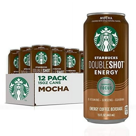 Starbucks Doubleshot Energy Espresso Coffee  Mocha  15 Oz Cans (12 Pack) (Packaging May Vary)
