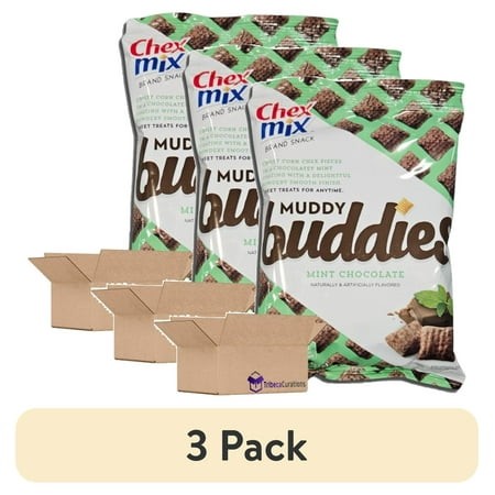 (3 Pack) Muddy Buddy Variety Pack Includes Peanut Butter & Chocolate  Brownie  MInt and Cookies & Cream | Pack of 4