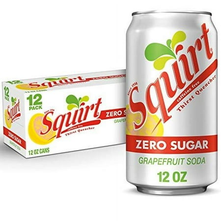 Squirt Zero Sugar Grapefruit Soda  12 Fl Oz Cans  12 Pack