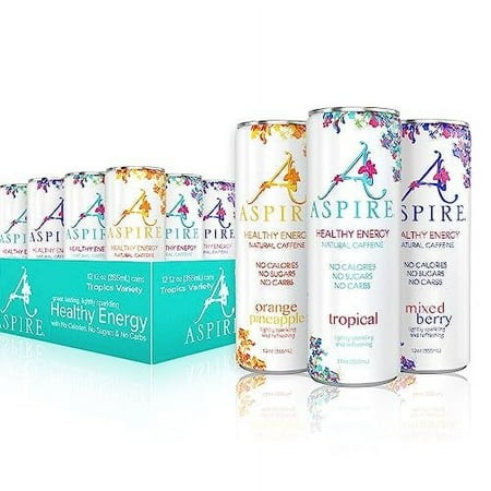 Aspire Healthy Energy Drink with Natural Caffeine - No Calories  Sugar and Carbs | Vitamins B  C  & Biotin | No Preservatives  Gluten Free | Suitable 