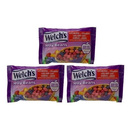Welch S Assorted Fruit Flavored Jelly Beans  Pack of (3) 12 Ounce Bags  Easter Candy  Basket Stuffer  Egg Hunt Snack Candy for Kids Girls Boys Teens A