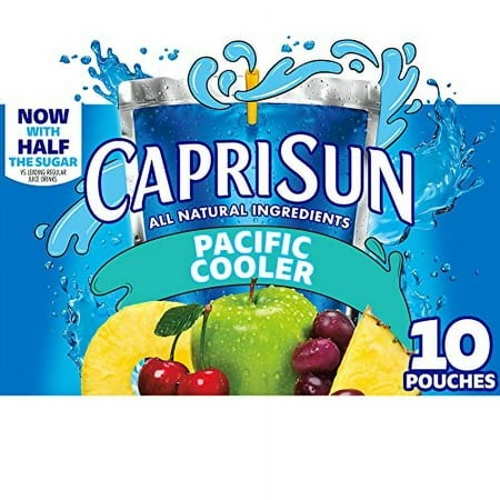 Capri Sun Pacific Cooler Mixed Fruit Naturally Flavored Kids Juice Drink Blend (10 Ct Box  6 Fl Oz Pouches)