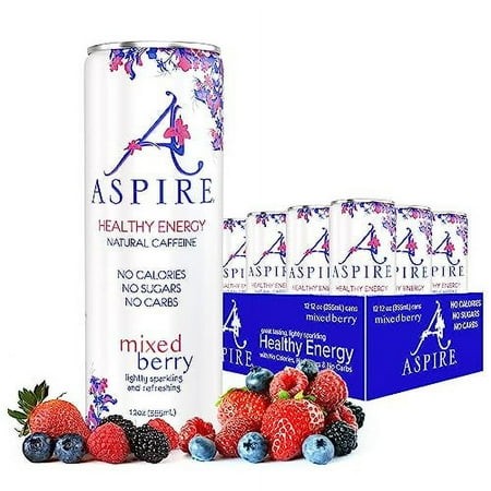 Aspire Healthy Energy Drink with Natural Caffeine - No Calories  Sugar and Carbs | Vitamins B  C  & Biotin | No Preservatives  Gluten Free | Suitable 
