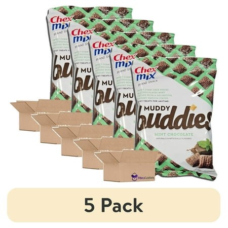 (5 Pack) Muddy Buddy Variety Pack Includes Peanut Butter & Chocolate  Brownie  MInt and Cookies & Cream | Pack of 4