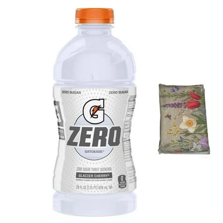 Gatorade Zero Sugar Thirst Quencher  Glacier Cherry Sports Drinks  28 Fl Oz Bottle with Tissue
