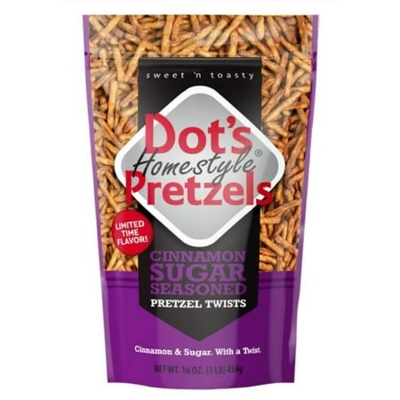 Dot S Pretzels 71928 Homestyle Cinnamon Sugar Seasoned Pretzel Twist 16 Oz.  Pack of 1
