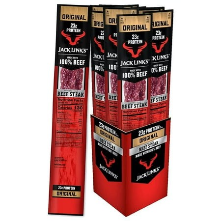 Jack Link’s Premium Cuts Beef Steak  Original  Great Protein Snack with 23g of Protein and 2g of Carbs per Serving  Made with Premium Beef  2 Ounce 