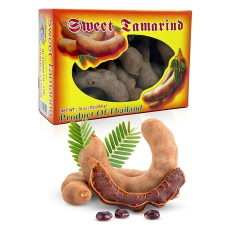 Large Sweet Tamarind Pods  Whole Fruit 100% Natural  Dried Tamarindo 16 Oz