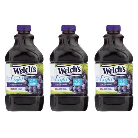 100% Juice 64 Oz 3 Packs - Purple Grape  White Grape  White Grape Peach  Light Purple Grape  or Diet Concord Grape - Bundled by (Light Purple Grape  3