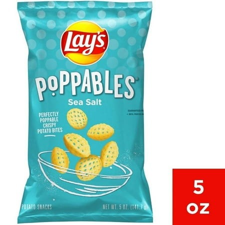 Lay S Poppables Sea Salt Potato Snacks - Airy  Light and Crispy Potato Chips with a Touch of Sea Salt (5oz Bag)