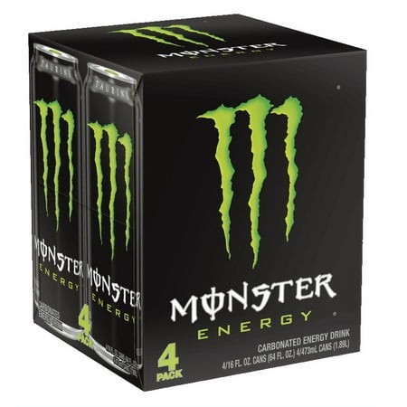 Monster Energy Original  Energy Drink  4 Pack 16 Fl Oz Cans