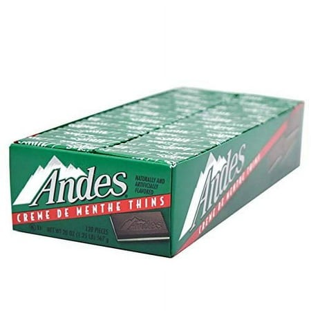 Tootsie Roll Andes Creme De Menthe Thin Mints - After Dinner Mints - Rectangular Chocolate Sandwich Mint Candies - 20 Oz  120 Count