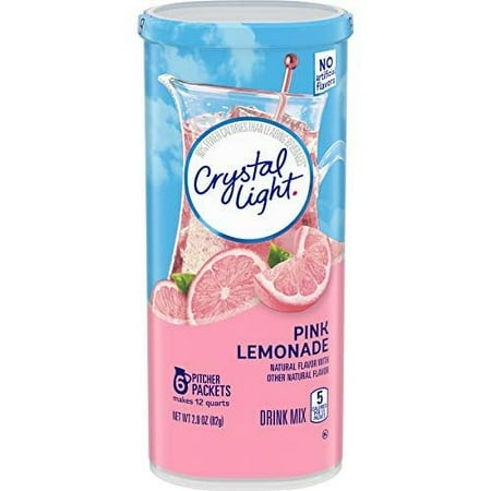 Crystal Light Pink Lemonade Drink Mix (36 Pitcher Packets  6 Canisters of 6)