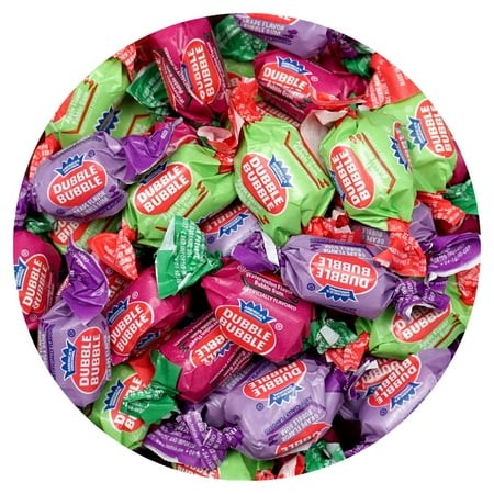 Dubble Bubble Assorted Fruit Flavored Gum - 2 Pound Bulk Bag (Approx. 140 Pieces) - Individually Wrapped Gum - the Hampton Popcorn & Candy Company (As