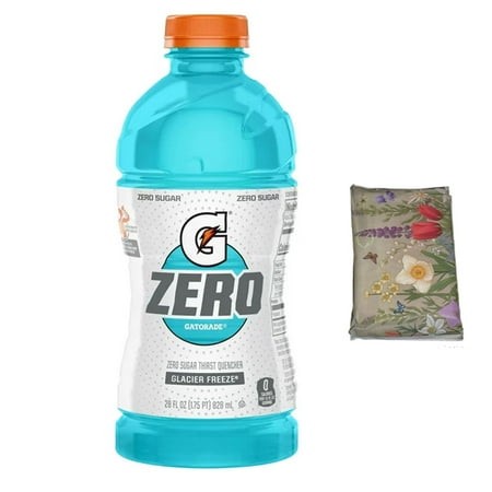 Gatorade Zero Sugar Thirst Quencher  Glacier Freeze Sports Drinks  28 Fl Oz Bottle with Tissue