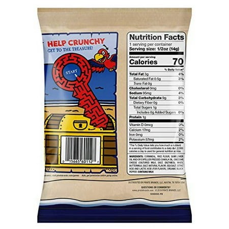 Pirate S Booty Aged White Cheddar Cheese Puffs  60ct  0.5oz Individual Snack Size Bags  Gluten Free  Healthy Kids Snacks  100 Calorie Snack Packs