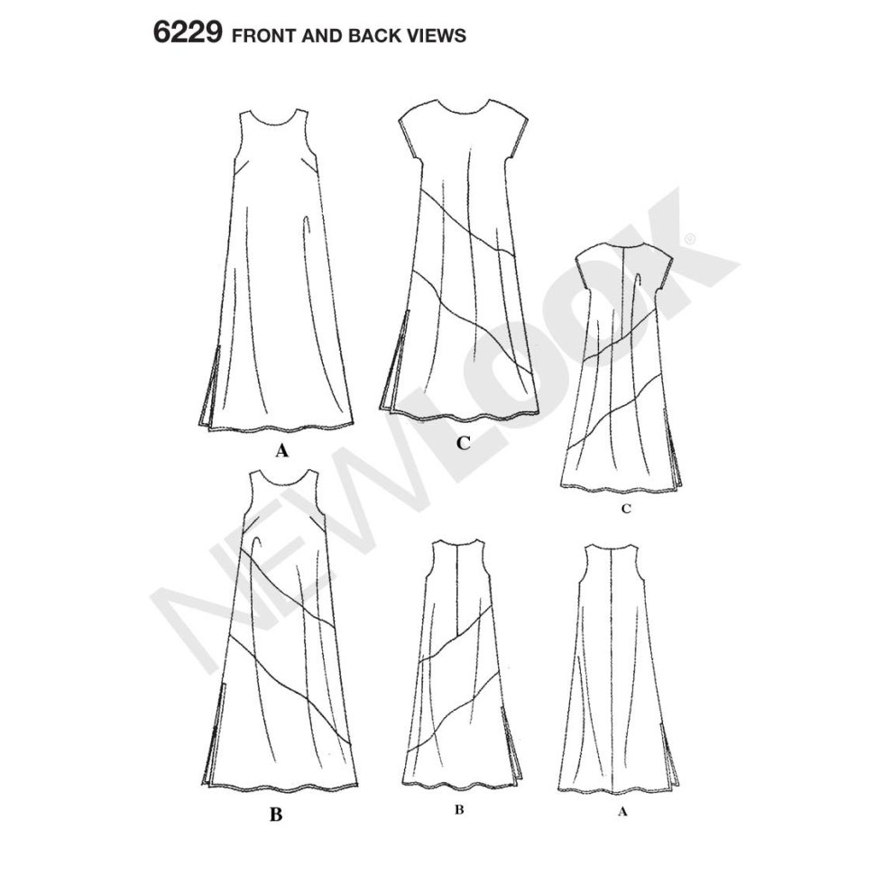 New Look Sewing Pattern 6229 Misses Dresses  Size a (8-10-12-14-16-18) thumbnail