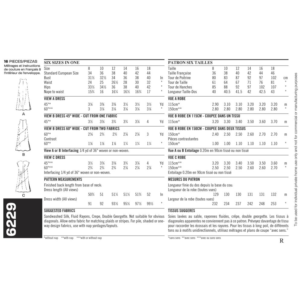 New Look Sewing Pattern 6229 Misses Dresses  Size a (8-10-12-14-16-18) thumbnail