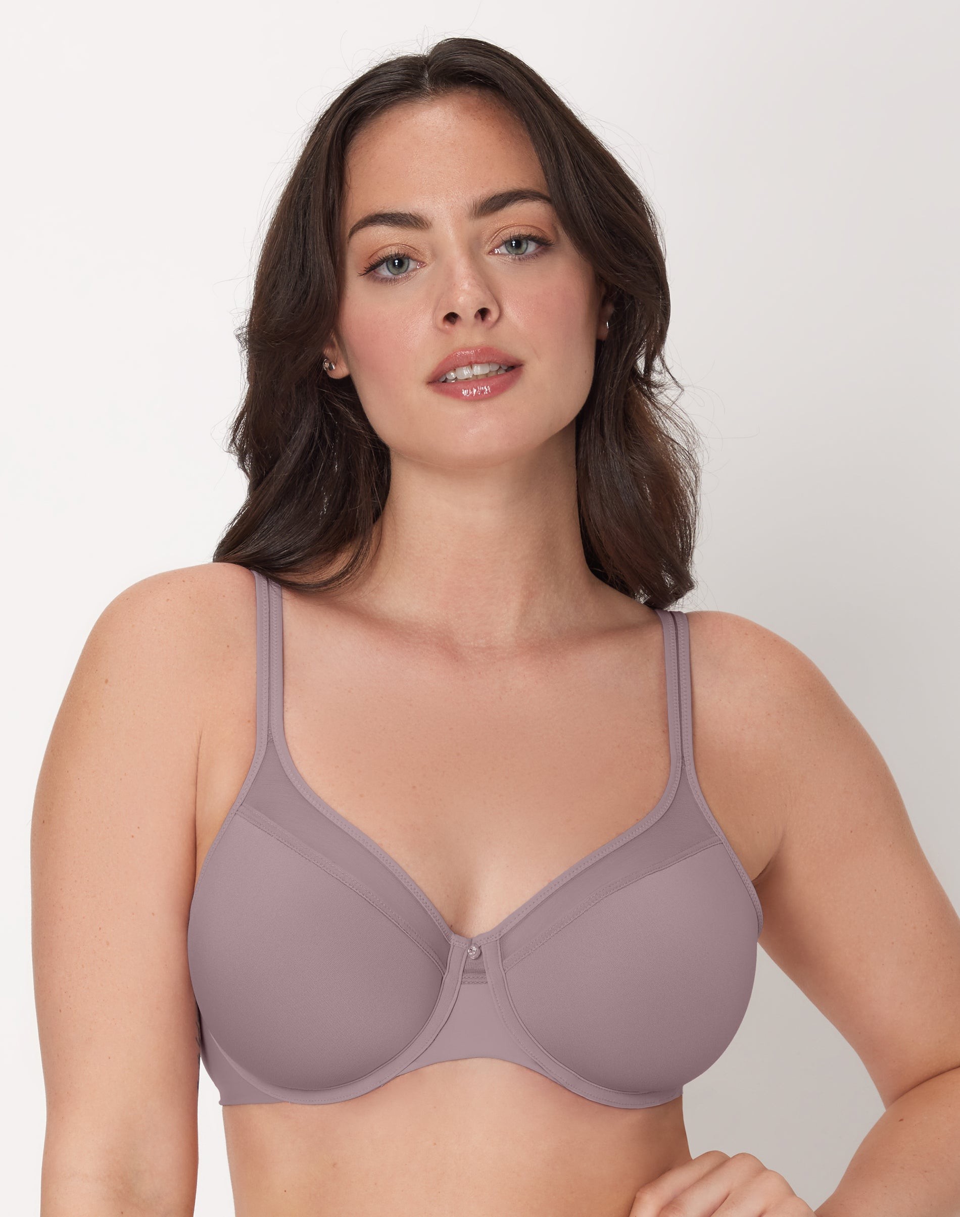 Bali® One Smooth U® Ultra Light Convertible Full-Coverage Bra 3439 Color: Purple Mauve Size: 42 C