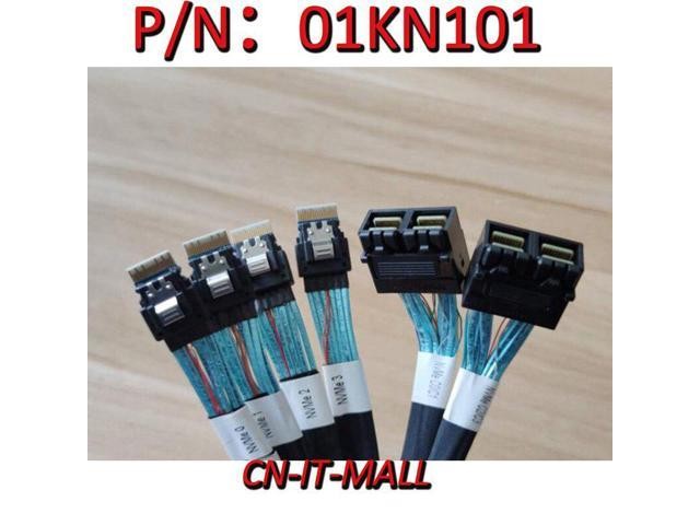 Mini SAS HD SFF-8643 Dual Straight to Silm SAS 4.0 SFF-8654 38Pin Straight 01KN101 48cm R0110