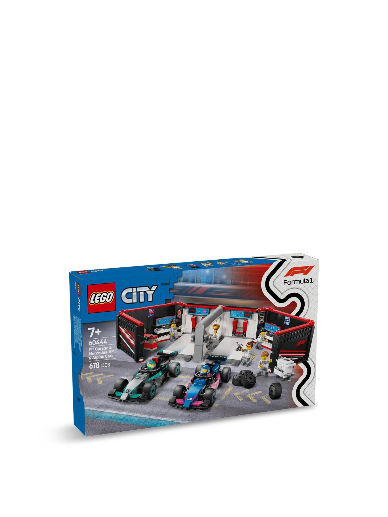 LEGO® City F1® Garage & Mercedes-AMG & Alpine Cars Toy Playset 60444