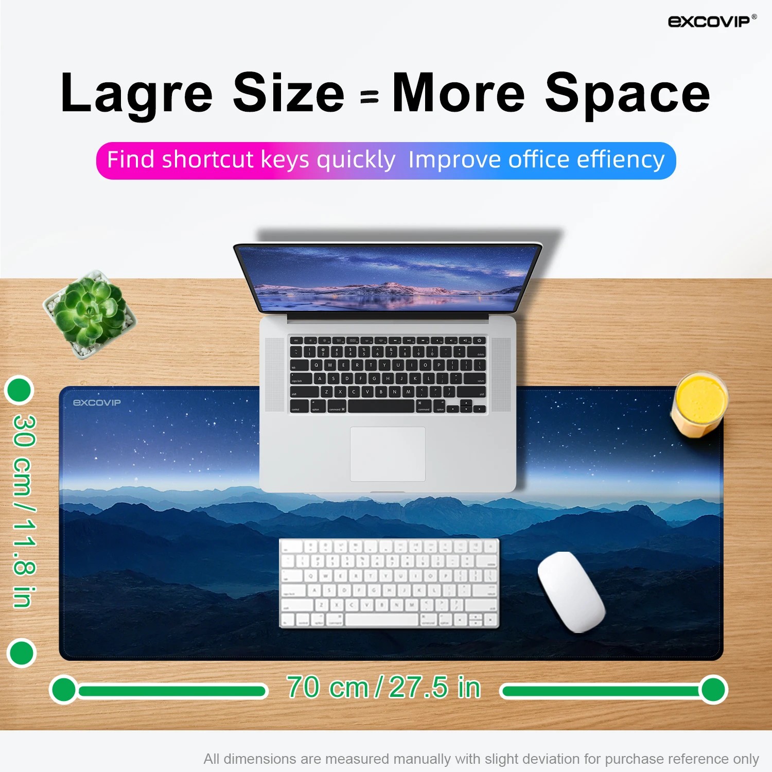 EXCO Large Gaming Mouse Pad with Stitched Edge Extended Computer Desk Mat Non-Slip Base Big Keyboard thumbnail