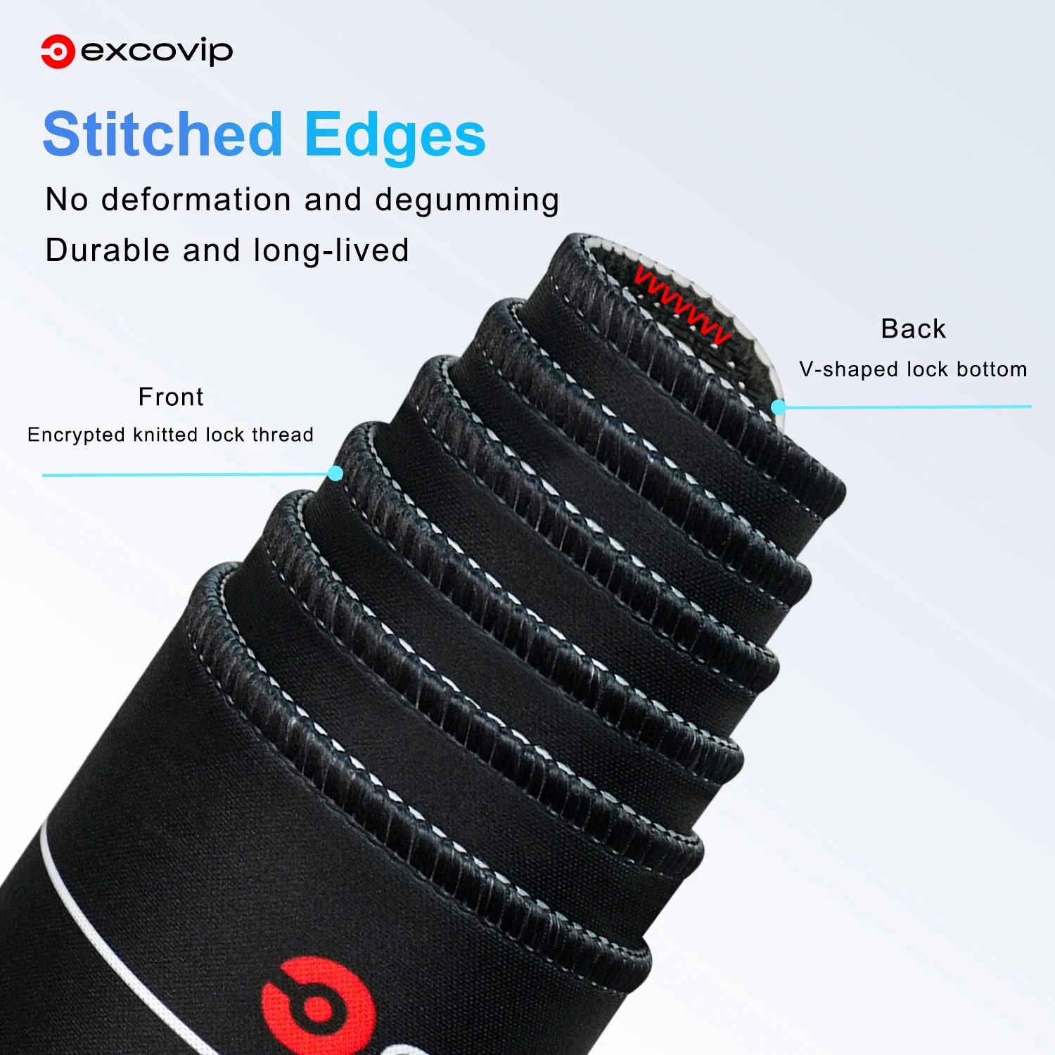 EXCO Gaming Mouse Pad Large Extended Keyboard Mousepad with Stitched Edge Non-Slip Rubber Base thumbnail