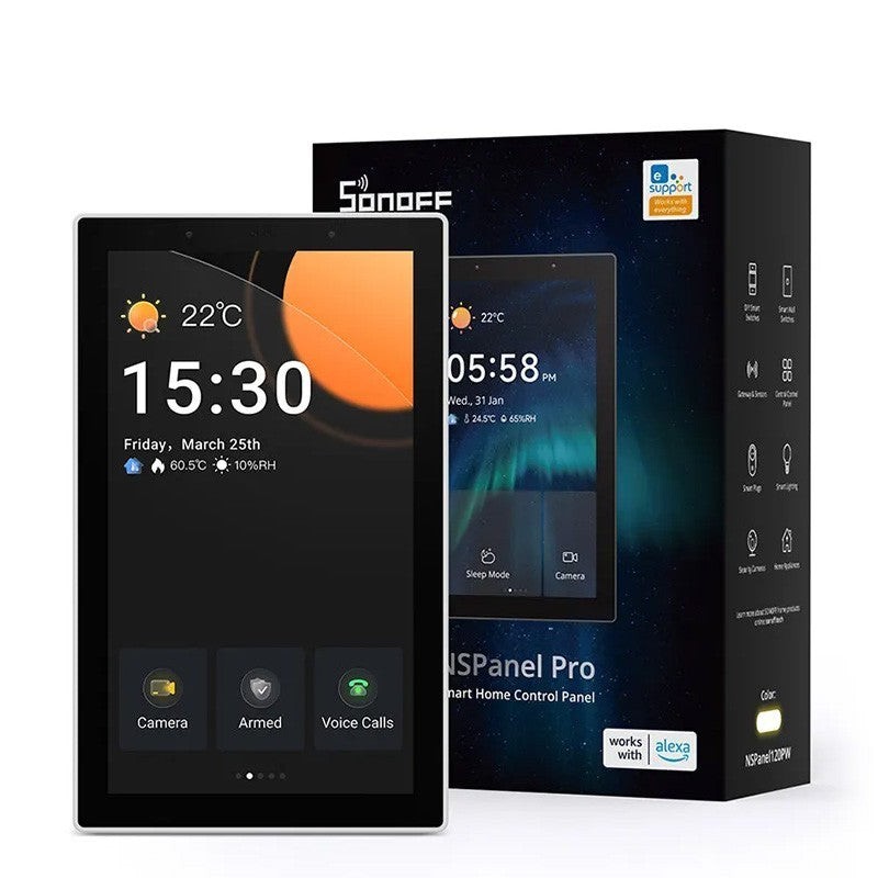 NSPanel Pro Pannello Di Controllo Smart Home, Hub Zigbee 3.0 Integrato, Termostato Wireless, Controllo App, Scena Intelligente, Chiamata Interfono