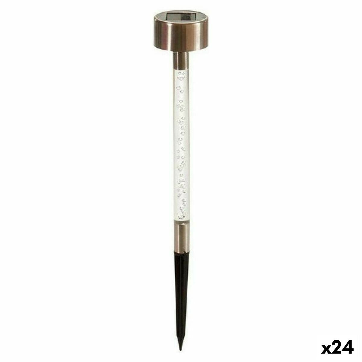Solar Lamp Marker Transparent Silver (24 Units)