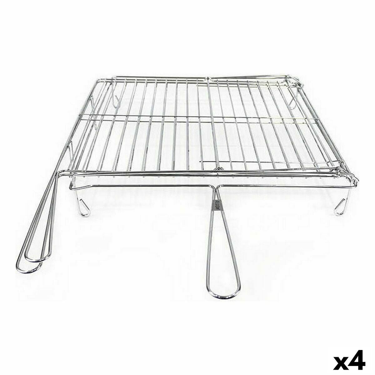 Grill Algon Chromed Rotating 40 X 45 X 10 Cm (4 Units)