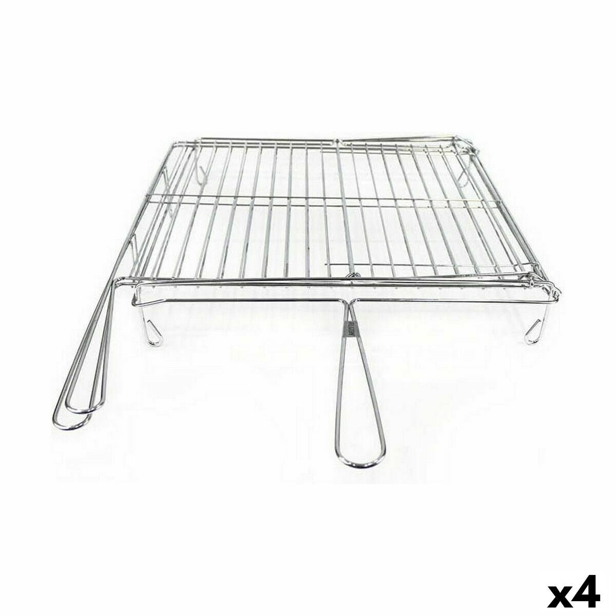 Grill Algon Chromed Rotating Silver 45 X 50 X 9 Cm (4 Units)