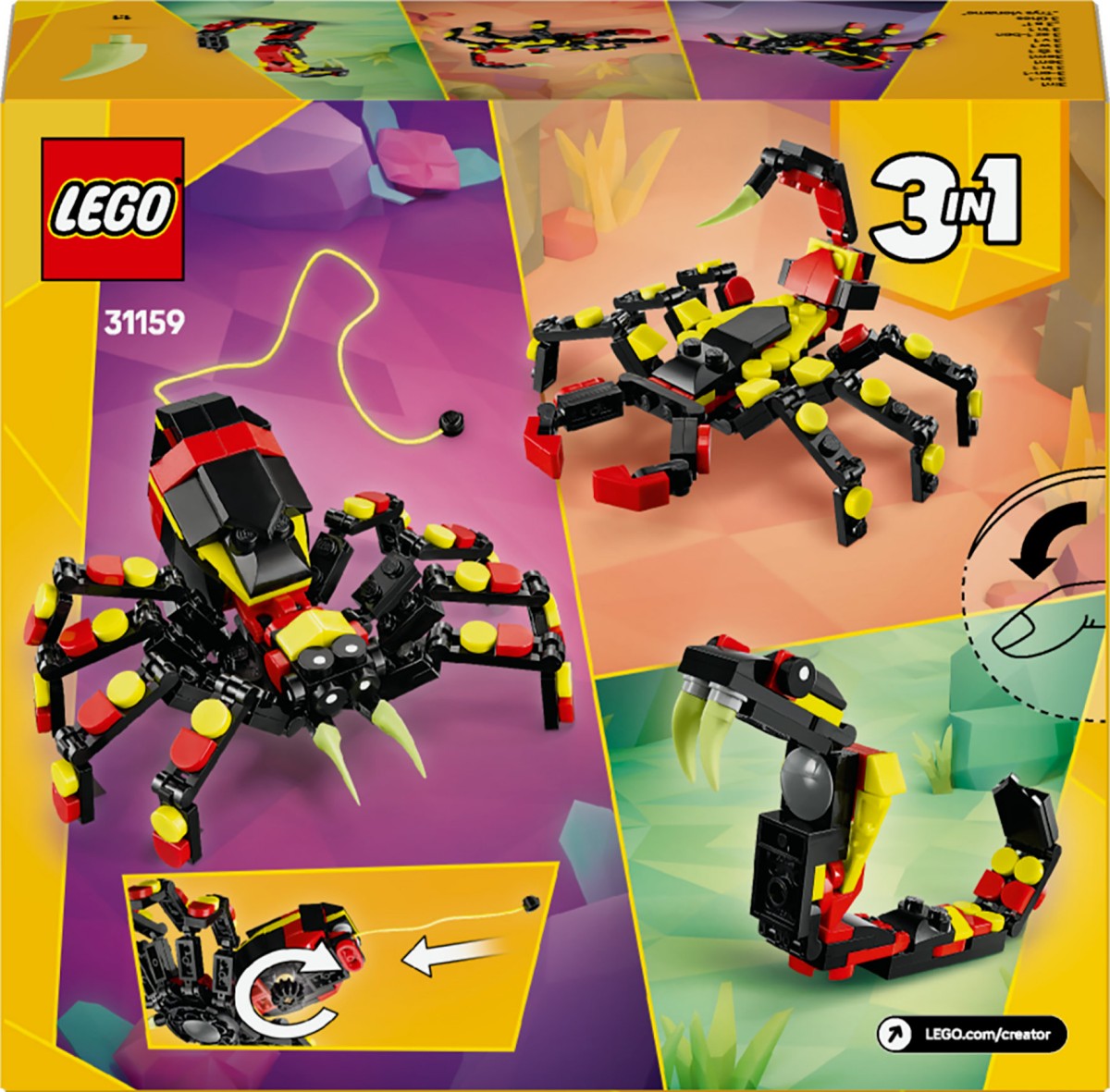 LEGO Creator 3in1 Wild Animals: Surprising Spider Toy 31159 thumbnail