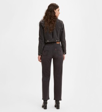 Levi's Para Mujer. 72693-0134 Jeans Recto Tobillero Ribcaage Negro (26/27), Casual, Algodón, Denim thumbnail