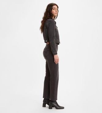 Levi's Para Mujer. 72693-0134 Jeans Recto Tobillero Ribcaage Negro (26/27), Casual, Algodón, Denim thumbnail