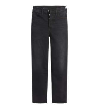 Levi's Para Mujer. 72693-0134 Jeans Recto Tobillero Ribcaage Negro (26/27), Casual, Algodón, Denim thumbnail