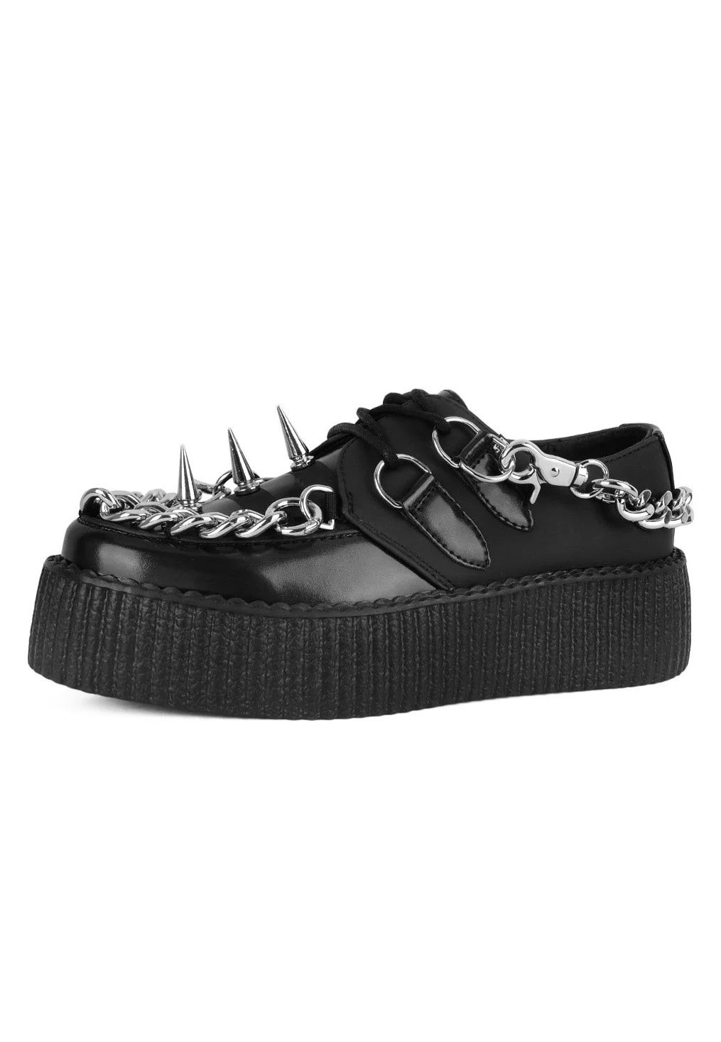 T.U.K. - Viva High Sole Creep Black Spike N Chain - Girl Schuhe - Schwarz - EU 41 - Synthetic/Textile/Gummi,Kunstleder thumbnail