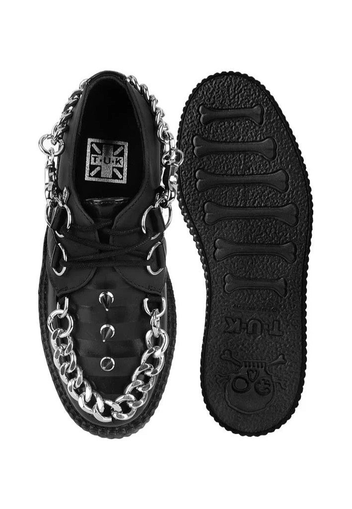 T.U.K. - Viva High Sole Creep Black Spike N Chain - Girl Schuhe - Schwarz - EU 41 - Synthetic/Textile/Gummi,Kunstleder thumbnail