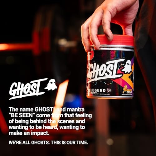 GHOST Legend All Out Pre-Workout Powder, Orange Cream - 20 Servings - Pre-Workout Supplement for Men & Women - Energy & Pumps - Caffeine, L-Citrulline thumbnail
