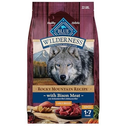 Blue Buffalo Wilderness Rocky Mountain Recipe Large Breed Adult Dry Dog Food  Bison  22-lb. Bag