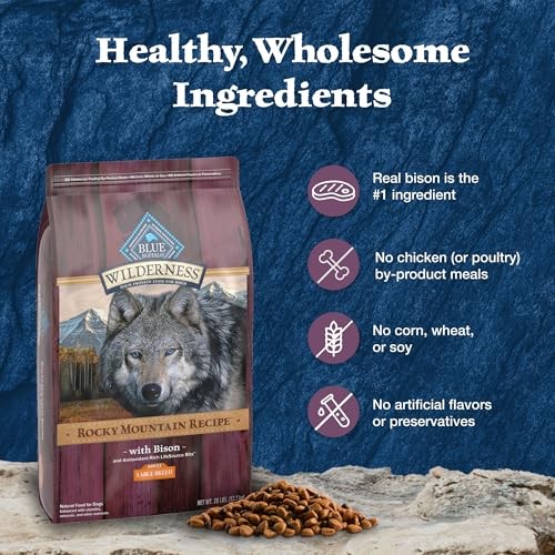 Blue Buffalo Wilderness Rocky Mountain Recipe Large Breed Adult Dry Dog Food  Bison  22-lb. Bag thumbnail