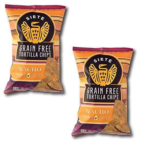 Siete Nacho Grain Free Tortilla Chips  5 Oz Bags  2-Pack