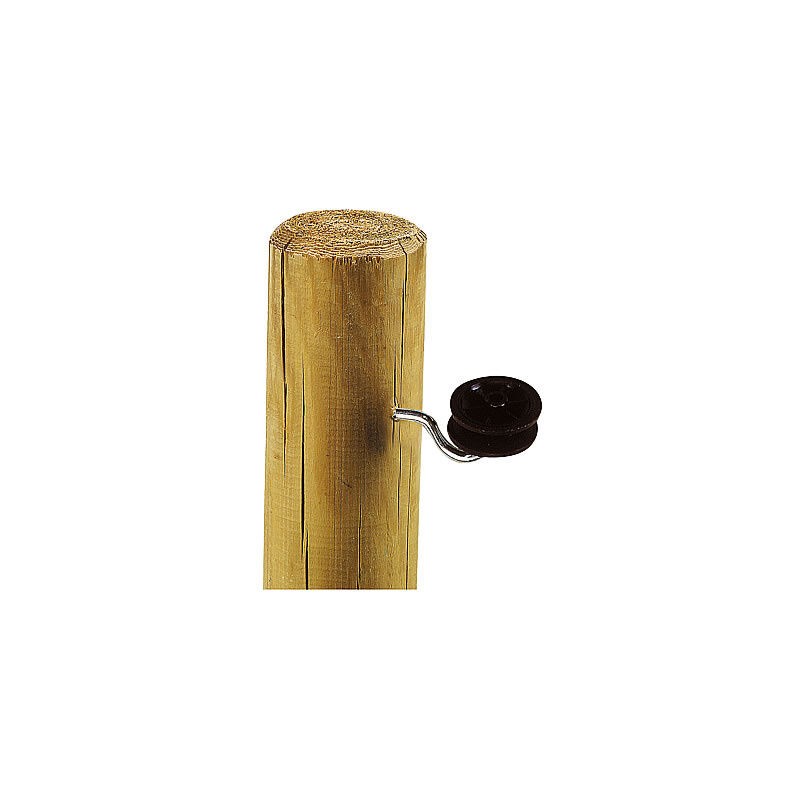 Isolateur à Roulette Plastique Noir Vis