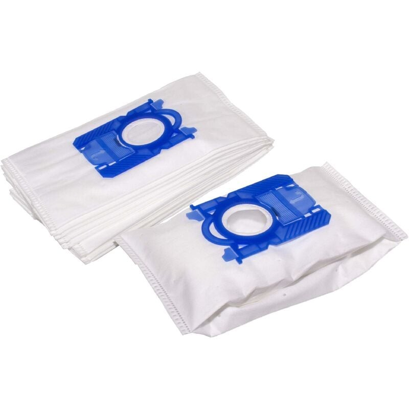 Vhbw - 10x Sacs Compatible Avec Tornado to 4641 Zephir, to 5400 - 5499 Essensio Aspirateur - Microfibres Non Tissées, 28cm X 17,5cm, Blanc / Bleu