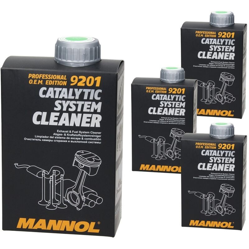 Mannol 9201 Catalytic System Cleaner 4 X 500 Ml, Nettoyant Pour Système De Gaz D'échappement Et De Carburant, Nettoyant Pour Système Catalytique, P