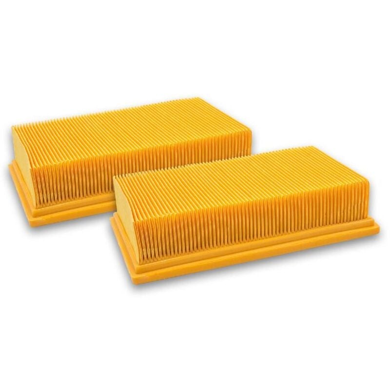 Vhbw - 2x Filtre Plissé Plat Compatible Avec Krcher Km 70/30 C Bp Adv, Km 70/30 C Bp Pack Adv Aspirateur - Élément Filtrant