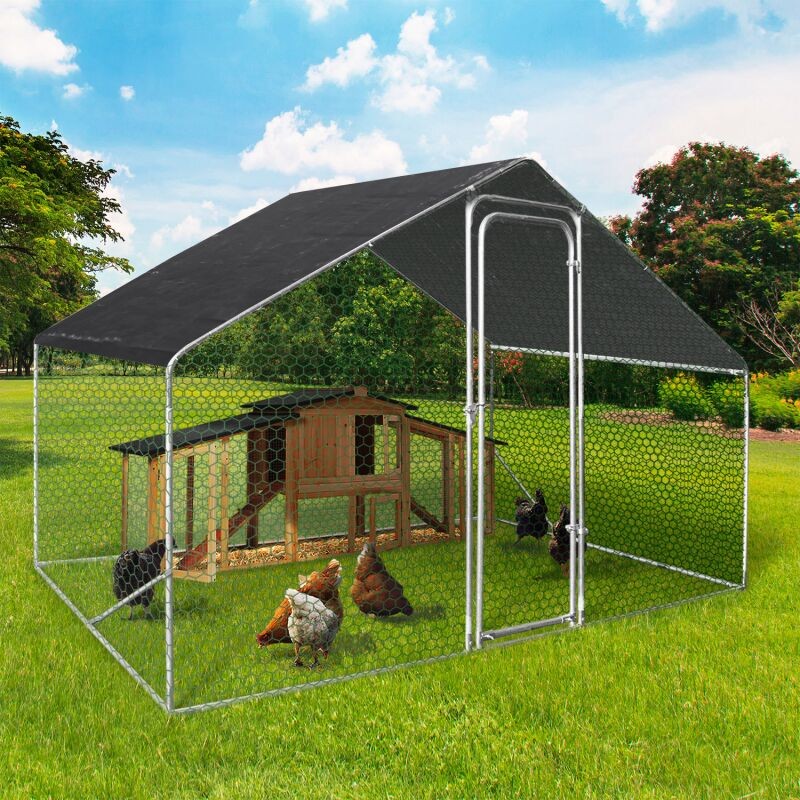 Bche Waterproof Gris Anthracite 3,4x2 M 150 Gr Pour Enclos Poulaillers