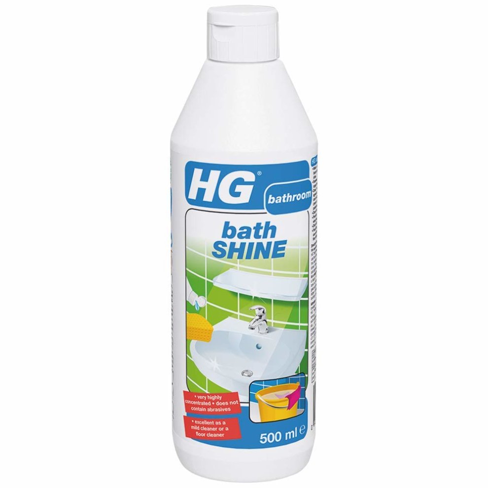 HG Bath Shine 500 ml - Highly Concentrated Cleaner for Sanitary Appliances - Does Not Streak, 145050106